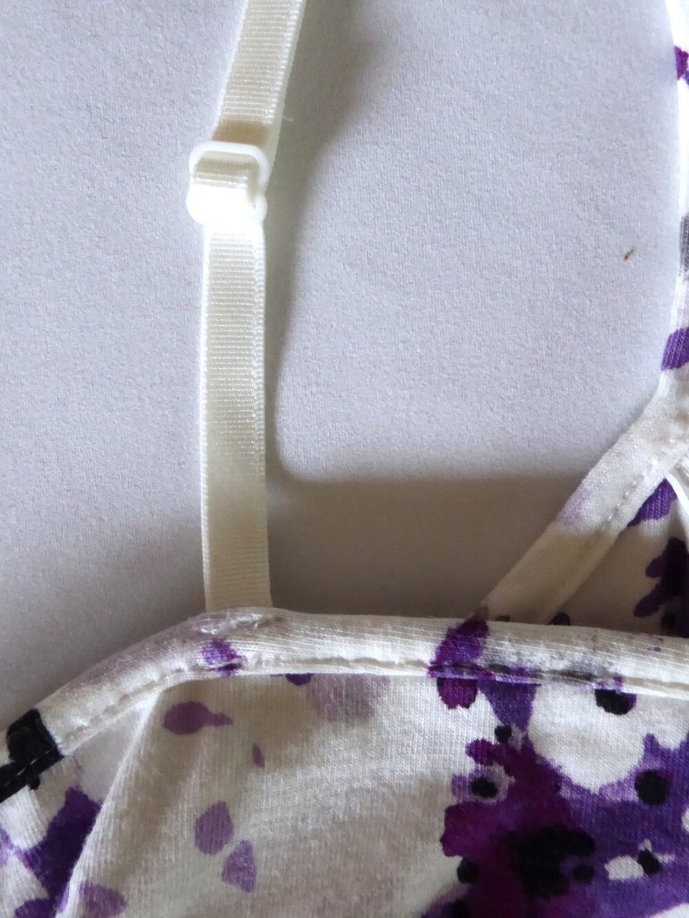 APT. 9 ESSENTIAL BRAND PURPLE FLORAL TANK TOP CAMI SHELF BRA STRETCH XL - Picture 8 of 9